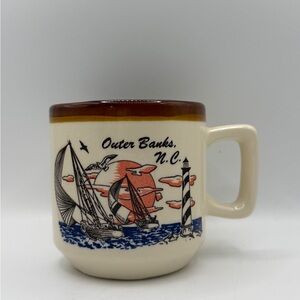 Vintage 1950’s Outer Banks Nautical Souvenir Mug